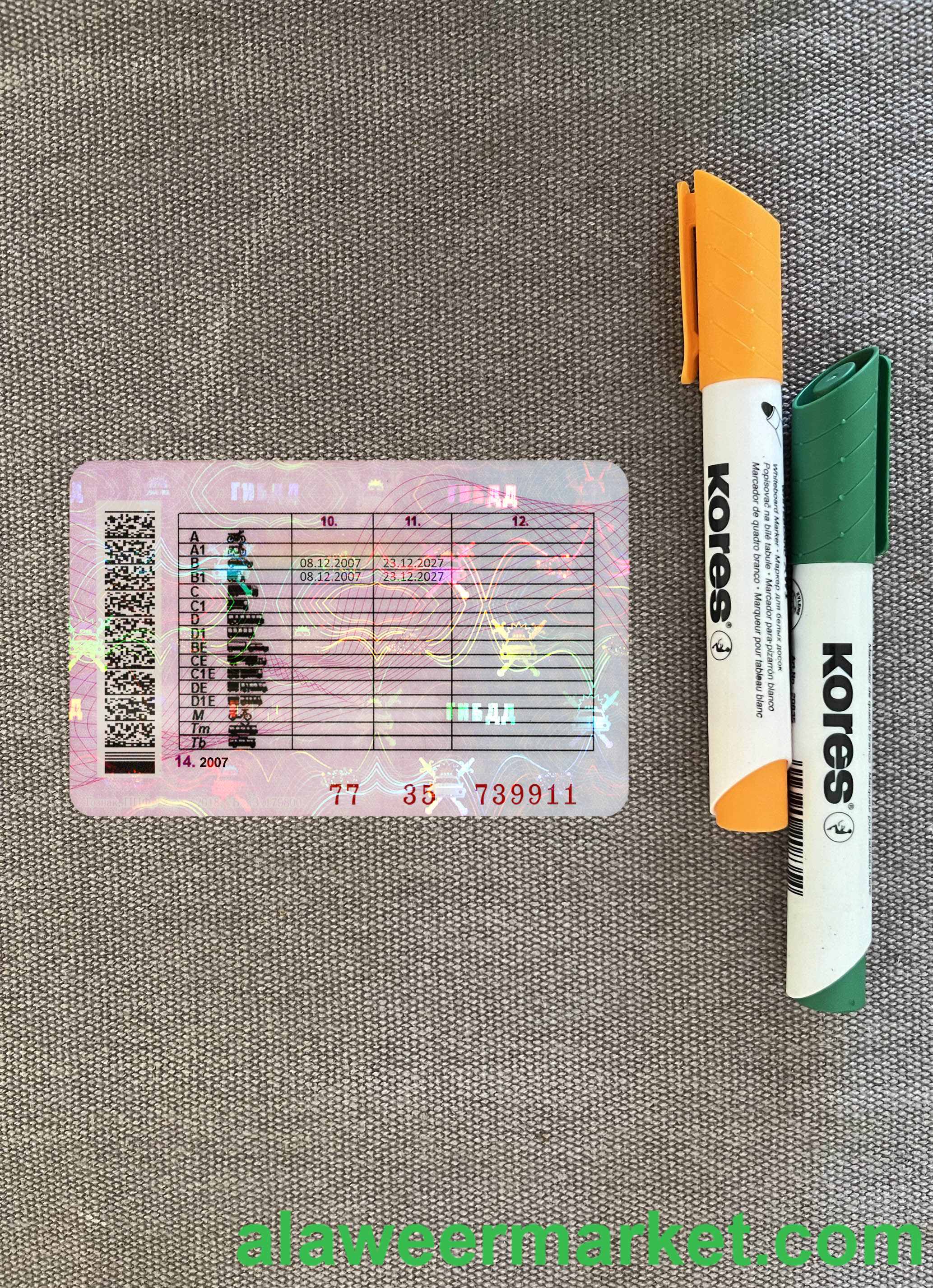 Russia driving license 2020-present photolook back